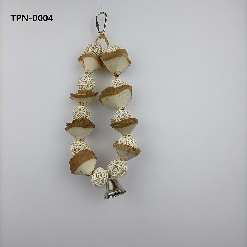 Wood Flower and Rattan Foraging Bird Toys