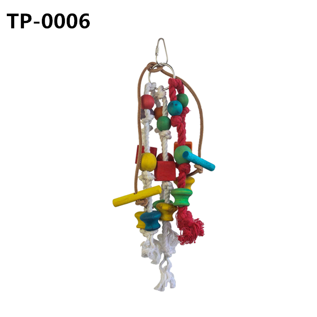 Bird Parrot Blocks Knots Tearing Toy Bird Cage Bite Toy for African Grey Macaws Cockatoos