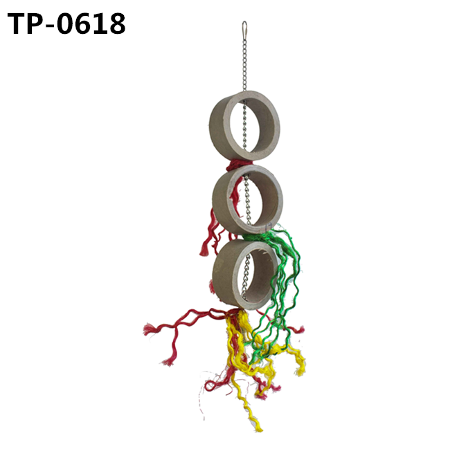 Bird Biting Cardboard Ring Toy for Parakeets Cockatiels Conures