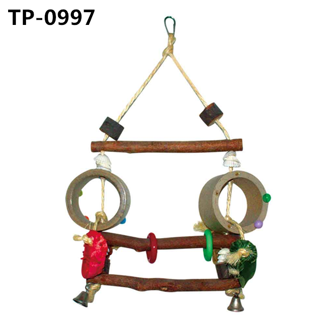 Bird Biting Cardboard Ring Toy for Parakeets Cockatiels Conures