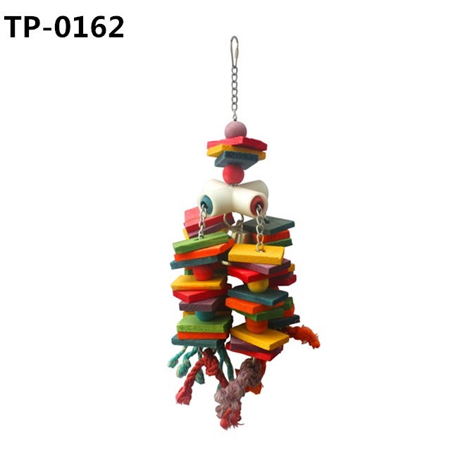 Bird Block Knots Tearing Toy for Small Medium Parrot Cockatoo Preening Pet Cage Haning Parts