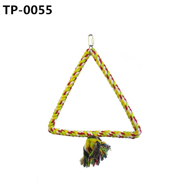 Birds Rope Triangle Perch Bird Cage Stand or Playgym Cotton Rope for Pet Hanging Accessories Toys