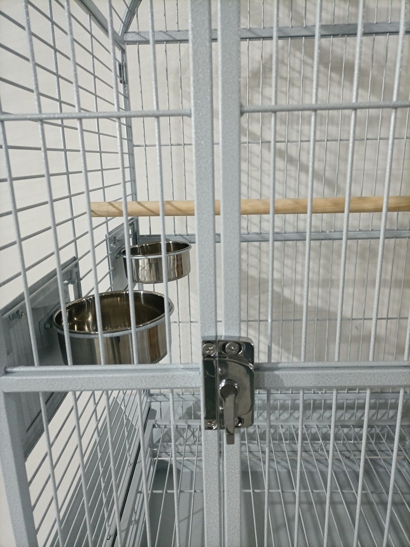 Bird Cage with Play Top and Stand for Parrots Lovebird Cockatiel Parakeets Black and White