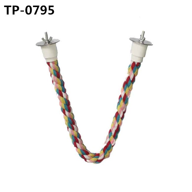 Bird Cotton Spiral Rope Perch Parrot Climbing Standing Swing Toys with China Manufacturer Price