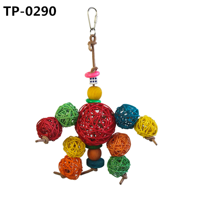 Bird Foraging Natural Chew Toy Vine Balls Toy for Parrot Swinging Climbing and Chewing 