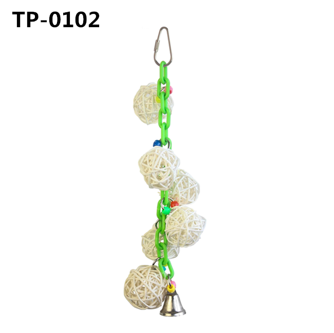 Bird Rattan Balls Toy Pet Cage Bite Toys for Parakeet Budgie Cockatoo Decoration with Manufacturer Price