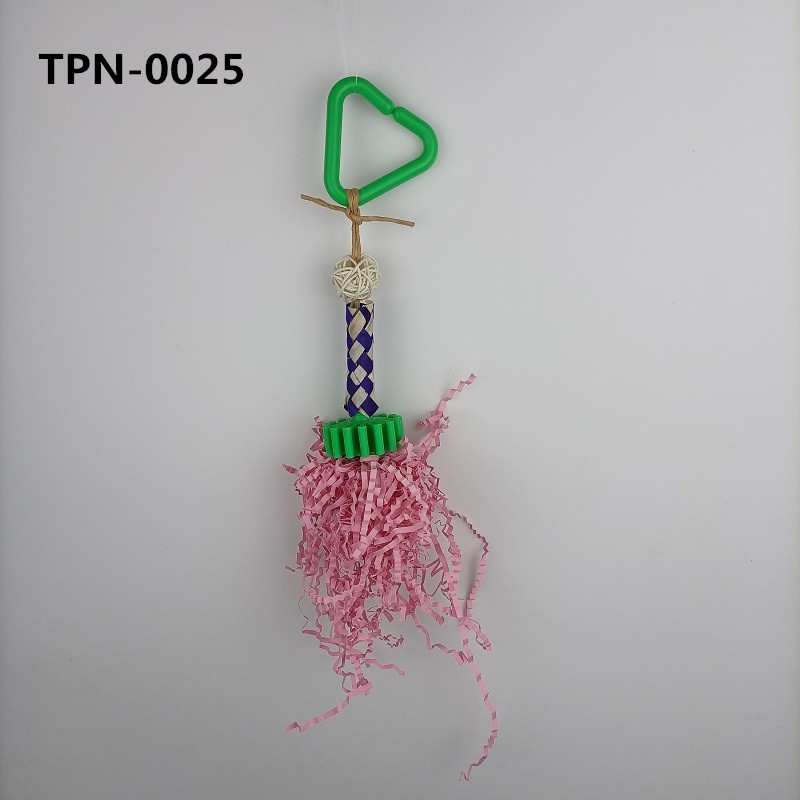 Bird Shredding Foraging Toys Parrot Chewing Hanging Toy Bird Shredded Paper Bird Cage Accessories Bird Rope Perch for Conure Cockatiel Budgies Lovebird Parrotlet Parakeet Toy​ TPN-0025