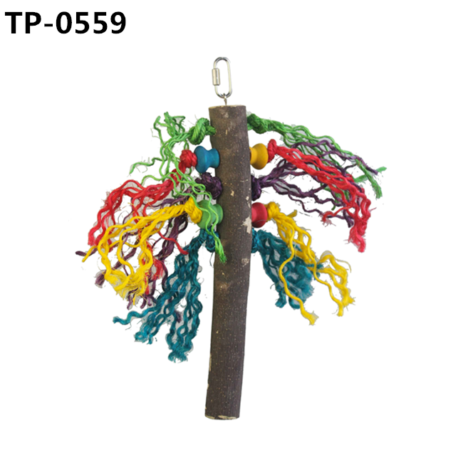 Food Coloring Bird Sisal Knots Chewing Toy for Small Medium Large Parrots with China Suppliers 