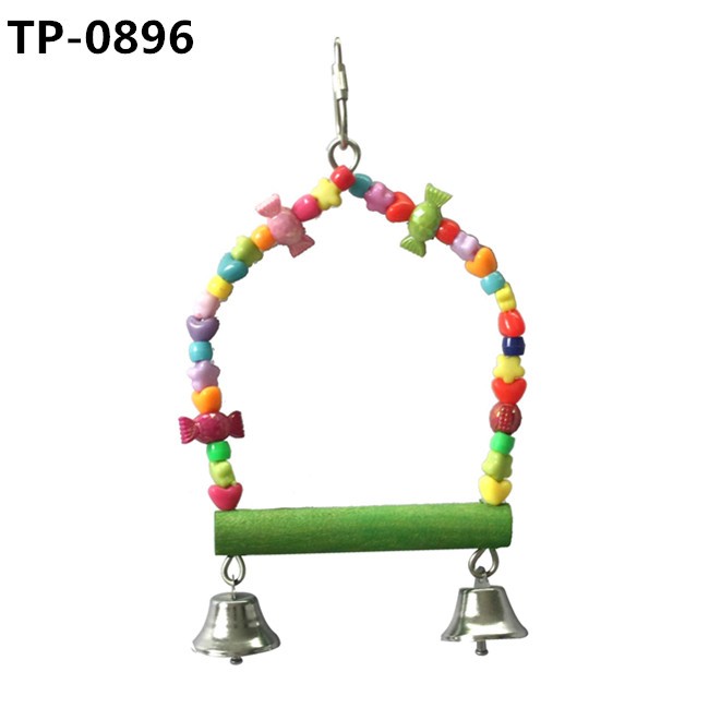 Bird Swing Perch Parrot Hanging Toy for Small Medium Pets Shredding