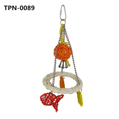 Bird Swing Toys Bird Cage Toy with Rattan Fish for Budgies Cockatiel Parrots Parakeets Lovebirds Biting Chewing Standing Perching TPN-0089 Bird Swing Toys Bird Cage Toy with Rattan Fish for Budgies Cockatiel Parrots Parakeets Lovebirds Biting Chewing Standing Perching TPN-0089