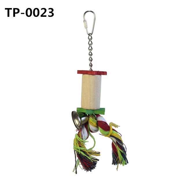 Colorful Bird Wood Bite Chew Cage Hanging Toys for Cockatiels Macaws Parrots Small Medium Parrot