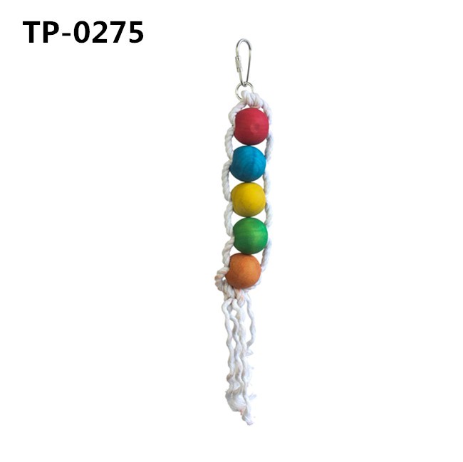 Colorful Bird Wood Bite Chew Cage Hanging Toys for Cockatiels Macaws Parrots Small Medium Parrot