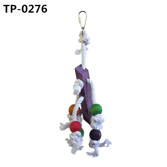 Colorful Bird Wood Bite Chew Cage Hanging Toys for Cockatiels Macaws Parrots Small Medium Parrot