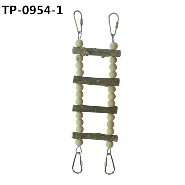 Birds Cage Accessories Decoration Bird Wooden Ladder Bridge Parrot Swing with Factory Price