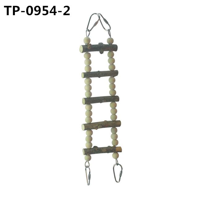 Birds Cage Accessories Decoration Bird Wooden Ladder Bridge Parrot Swing with Factory Price