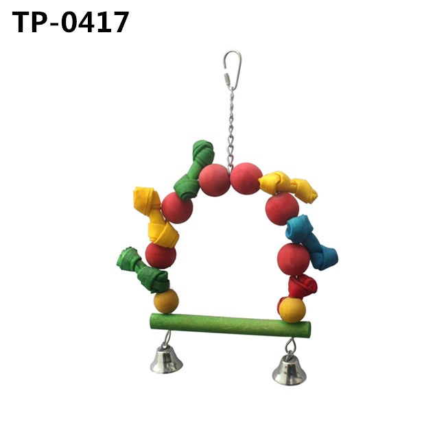 Bird Foot Toys Birdcage Swing Perch for Parakeet Conures African Grey