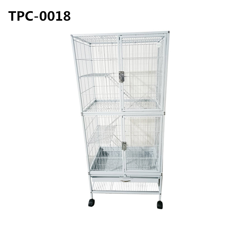 Cat Crate Kennel Enclosure Playpen Large Metal Pet Cat Kitten Ferret Animal House Cage