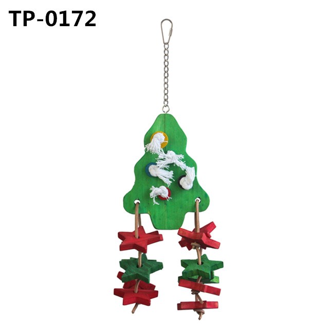 Christmas Hanging Bird Cage Toy for Parrot Cockatiel Cage Accessory for Finch Budgie Conure