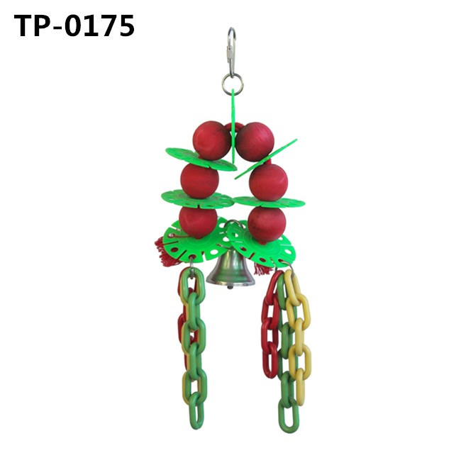 Christmas Hanging Bird Cage Toy for Parrot Cockatiel Cage Accessory for Finch Budgie Conure