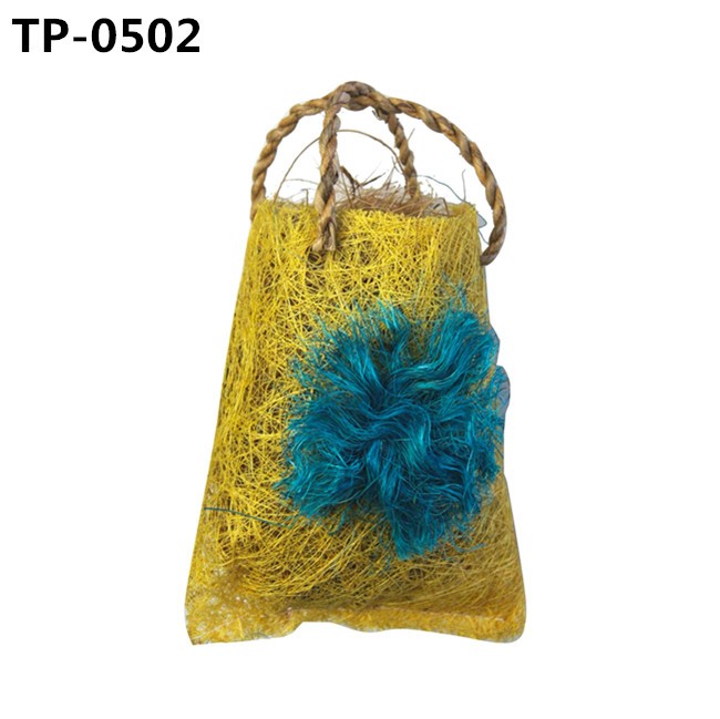 Coconut Fiber Bird Bag Toy Nesting Material for Budgie Hummingbird Canary Parakeet