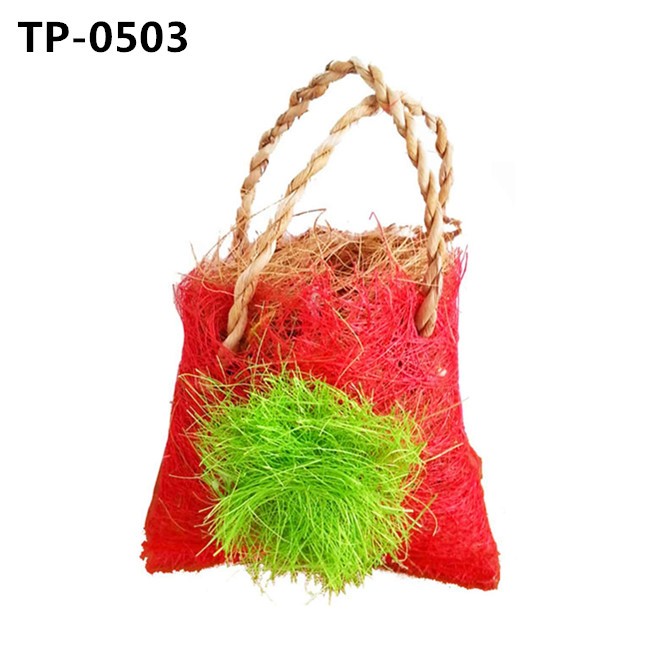 Coconut Fiber Bird Bag Toy Nesting Material for Budgie Hummingbird Canary Parakeet