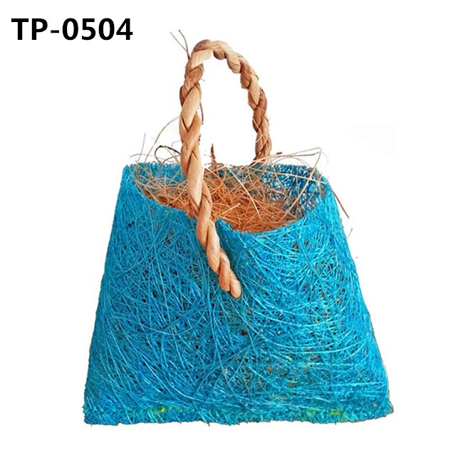 Coconut Fiber Bird Bag Toy Nesting Material for Budgie Hummingbird Canary Parakeet