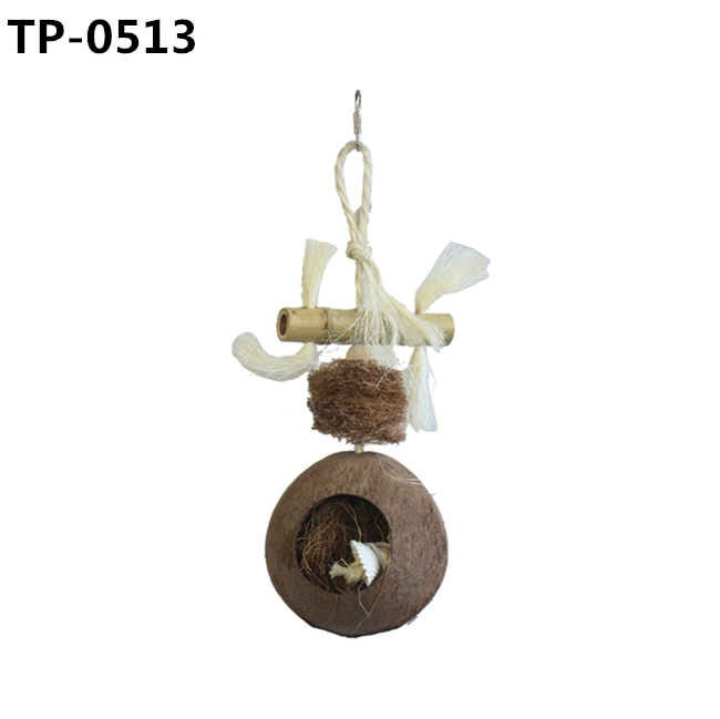 Coconut Hideaway with Ladder for Bird and Small Animal Toy with Manufacturer Price