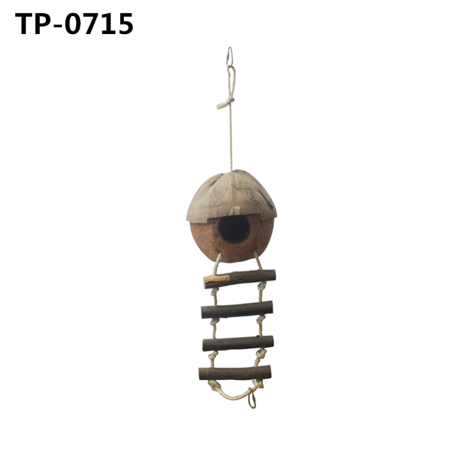 Coconut Hideaway with Ladder for Bird and Small Animal Toy with Manufacturer Price