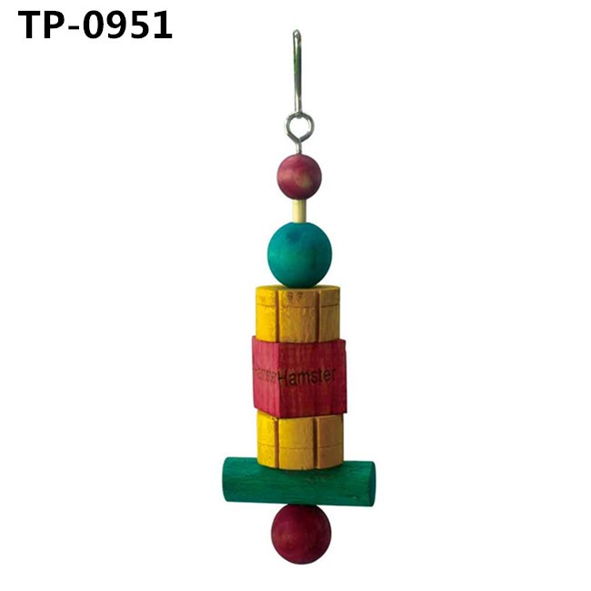 Colorful Wood Blocks Chew Toy for Conures Parakeets Cockatiels Lovebirds with Manufacture Price