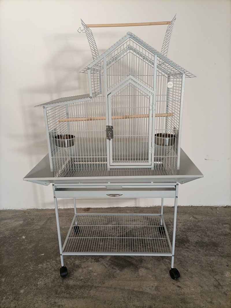 Flight Bird Cage for Parrots Macaw Cockatiels Sun Parakeets with Rolling Stand and Seeds Catcher