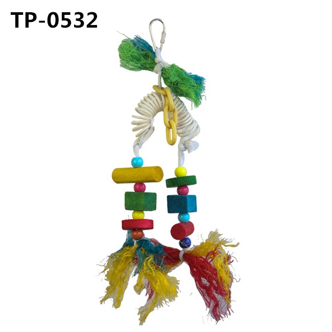 Food Dying Sisal Rope Bird Tearing Toys for African Grey Cockatoo Cockatiel Macaw Amazon Parrot with Factory Price 