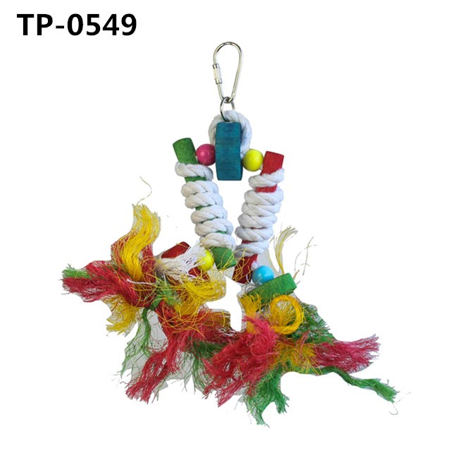 Food Dying Sisal Rope Bird Tearing Toys for African Grey Cockatoo Cockatiel Macaw Amazon Parrot with Factory Price 