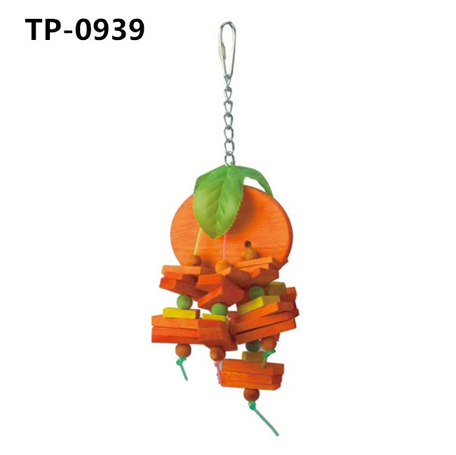 Food Grade Dyed Orange & Apple & Banana & Grapes Shaped Hanging Foraging Toy for Small&Medium Birds Parakeets Cockatiels Conures Budgie Canary