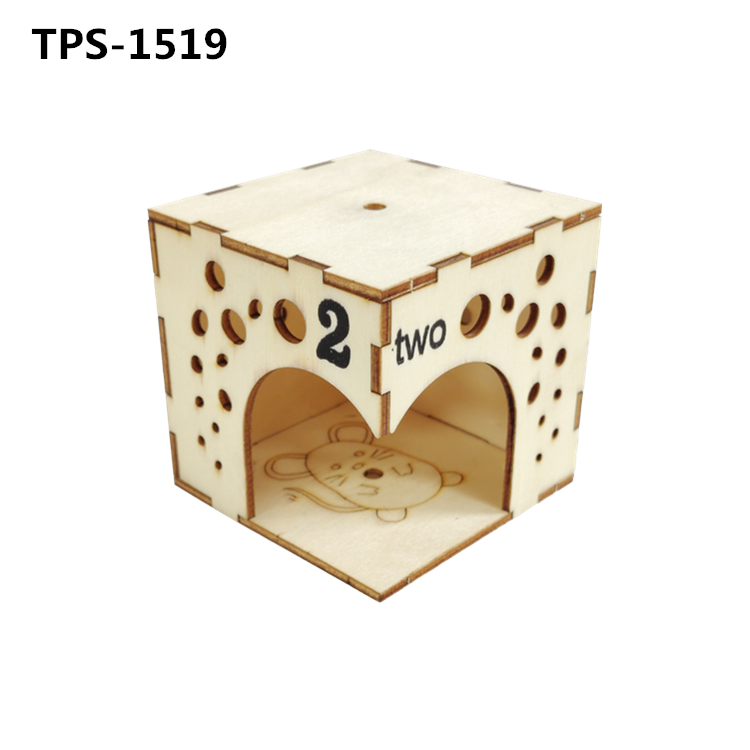 6pcs Free Combination Hamster Hideout Cage Accessories,Wooden Hamster Toys,Hamster House,Gerbil House,Hamster cage for Small Animals TPS-1518/19/20/21/22/23