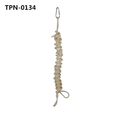 Fun Parakeet Wooden Chew Toy, Parrots Hanging Wood Cookies for Pecking and Chewing TPN-0134 - 副本 - Image 1
