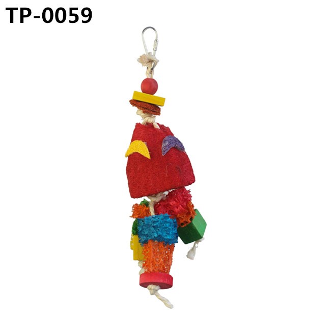 Funny Loofah Bird Cage Hanging Toys for Parrot Chews Bites Shredding Wholesale Price