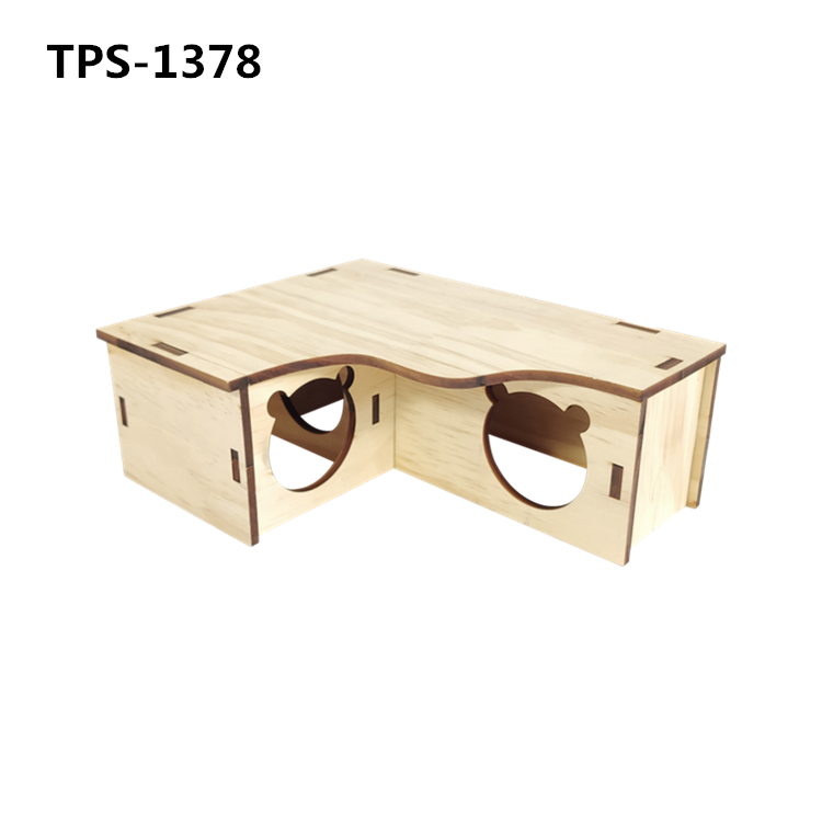 Wooden Hamsters Hideout Multi Chamber Small Animal​ Exploring Toy Hamster Exploring Labyrinth Tunnel Toy for Rats Mice ​TPS-1376/77/78