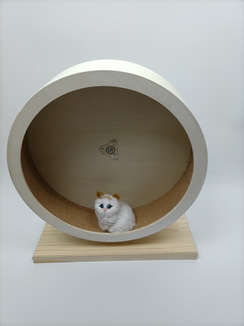 Small Pet Toys Hamster Wooden Silent Wheel, Small Animals Exercise Wheel Accessories,  Quiet Spinner Hamster Running Wheel Toys