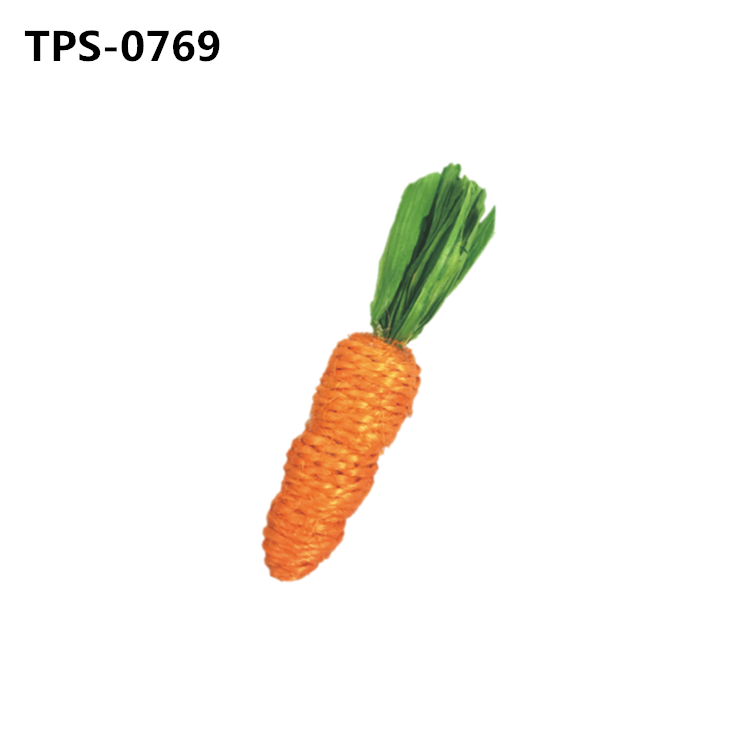 Hand Woven ​Carrots Rabbit Bunny Comforting Toy Rabbit Biting Radish Toy Pet Molar Toy Hamster Biting Plaything Chew Toy ​TPS-0769/1121/1211