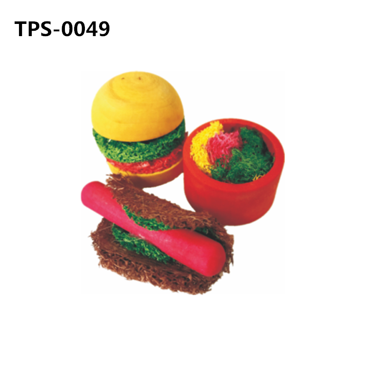 Hamburger Fries Shaped Puppy Chewing Toy ​for Rabbit,Guinea Pig,Chinchilla,​ Hamster, Gerbils, Mice, Rats and Other Small Animals to Chew and Play Pet Supplies ​TPS-0040/41/42/49/51