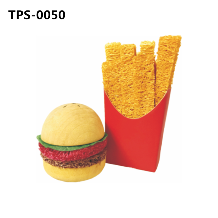 Hamburger Fries Shaped Puppy Chewing Toy ​for Rabbit,Guinea Pig,Chinchilla,​ Hamster, Gerbils, Mice, Rats and Other Small Animals to Chew and Play Pet Supplies ​TPS-0040/41/42/49/51