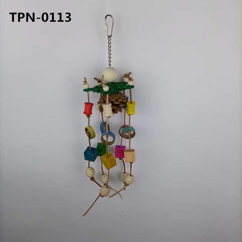 Cardboard Bangel Bird Foot Climbing Toy Rattan Pinecone Parrot Chew Toy Leather Bird Bites Toys for Bird Supplies