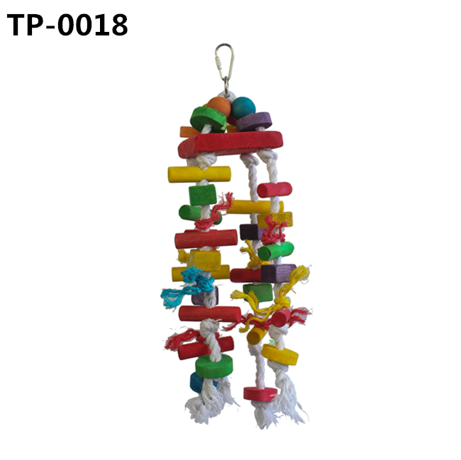 Medium Bird Parrot Knots Block Tearing Chewing Toy for Finch Budgie Parakeets Cockatiels Conures Love Birds