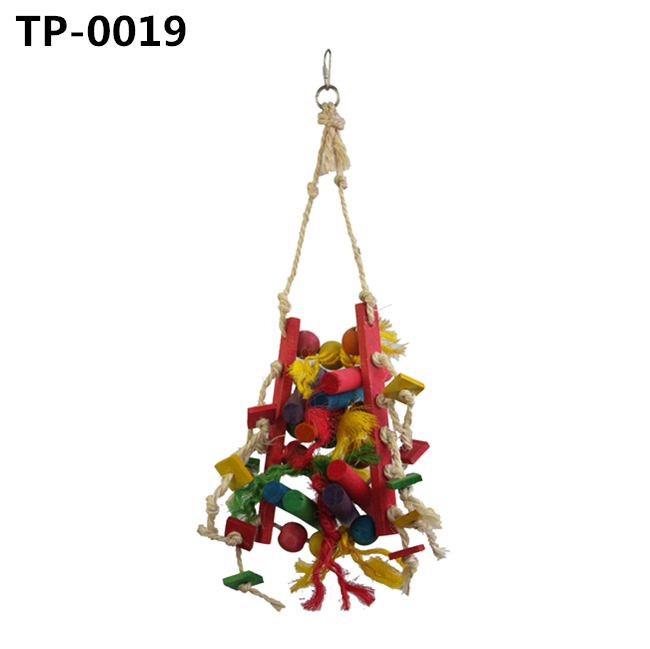 Medium Bird Parrot Knots Block Tearing Chewing Toy for Finch Budgie Parakeets Cockatiels Conures Love Birds