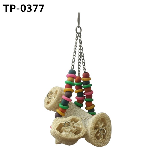 Natural Color Lufah Bird Toy Parrot Biting Toys with China Manufacturer Price