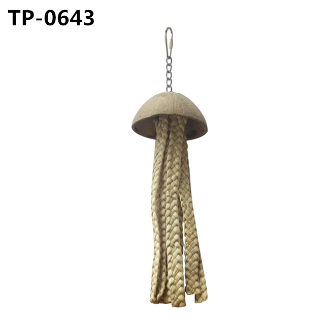 Natural Color Wood Bird Climbing Hanging Toy for Macaws African Grey Parrot Bites Wholesale Price