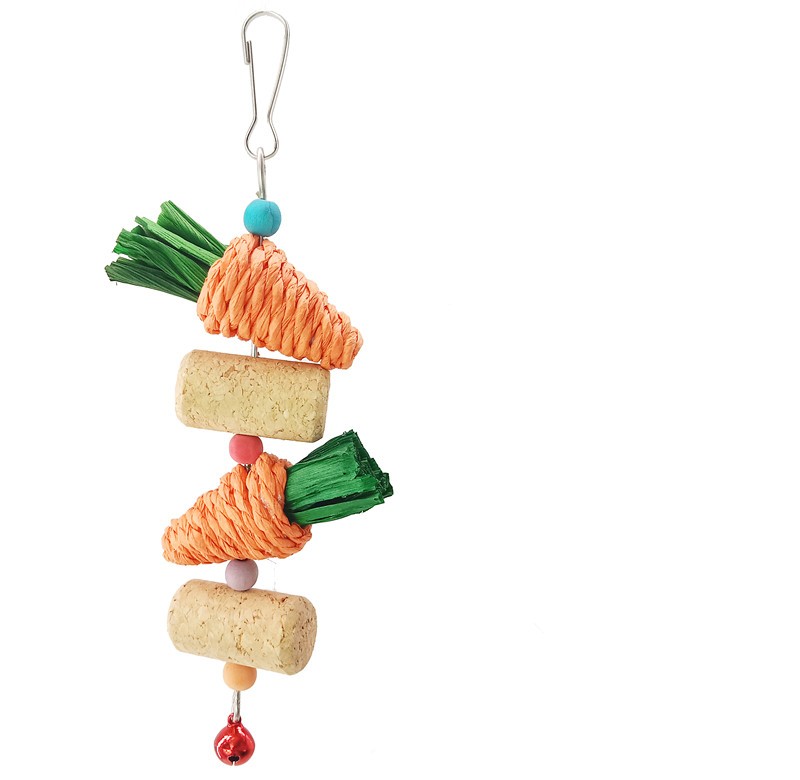 Natural Cork Parrot Bites Toys for Small Medium Birds