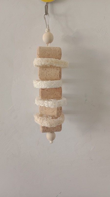 Natural Cork Parrot Bites Toys for Small Medium Birds