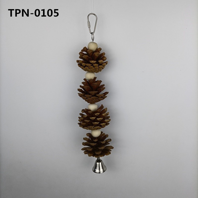 Natural Pine Cone Bird Hanging Toys for Parakeet,Lovebirds,Finch,Macaws,Cockatiel ​TPN-0105