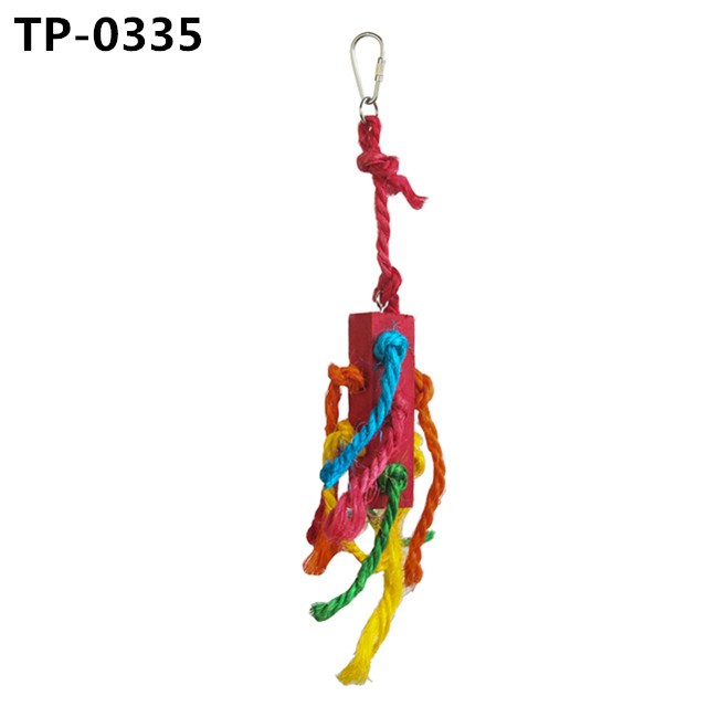  Natural Sisal Bites Rope Hanging Perch for Parrot Cockatoo African Grey with China Wholesale Price